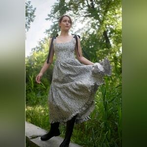 of her own kind mirabelle 100% linen floral dress xxl